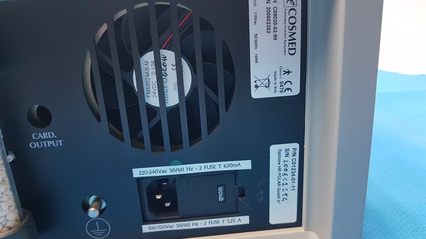 Cosmed Quark B2 Breath by Breath Pulmonary Gas Exchange System With Gauge