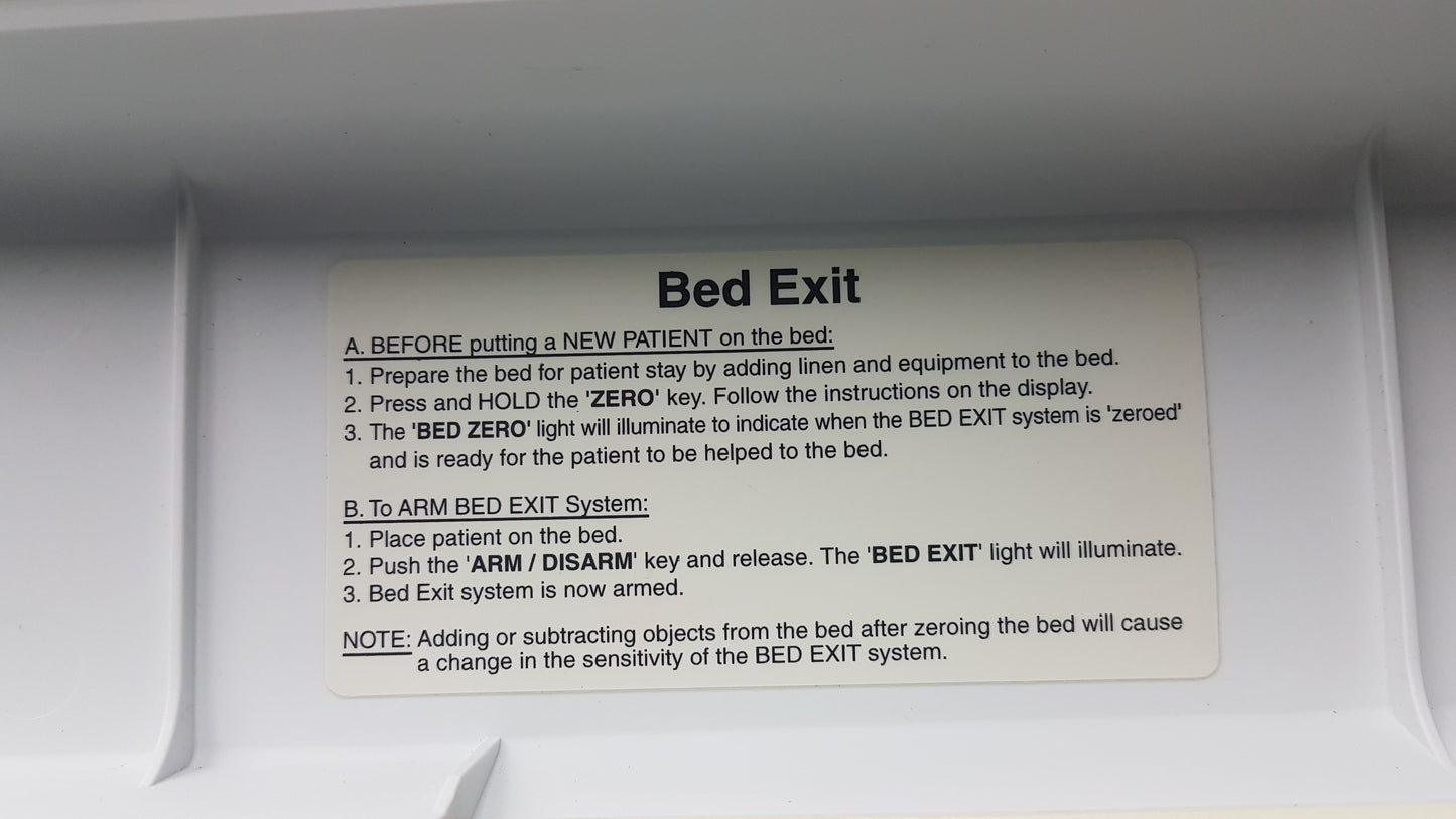 Stryker S3 Med-Surg Bed Footboard Control Panel Assembly