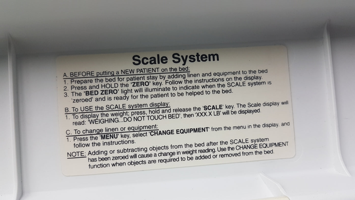 Stryker S3 Med-Surg Bed Footboard Control Panel Assembly