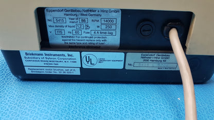 Lot of 2 Eppendorf Benchtop Compact Laboratory Centrifuges