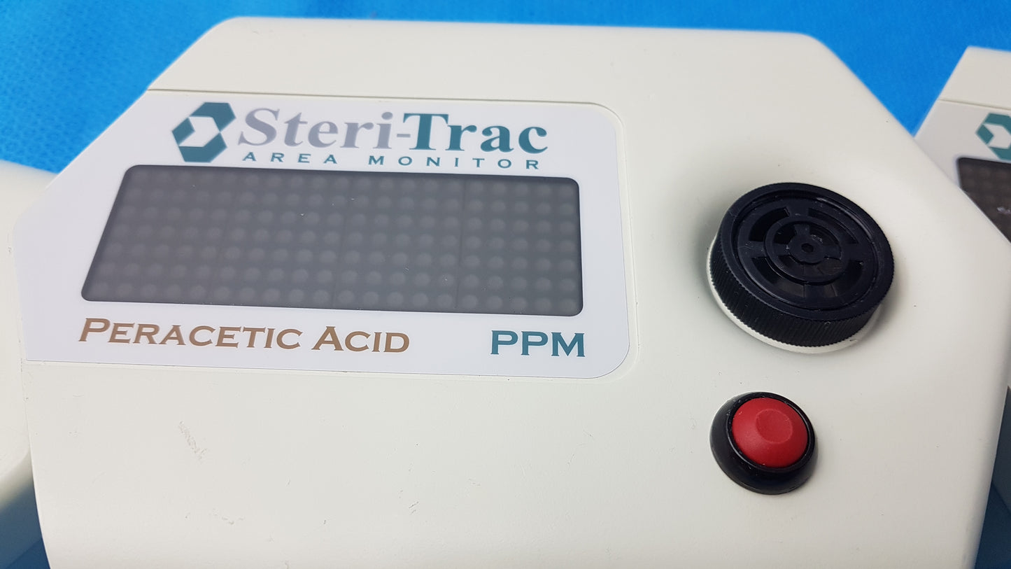 Lot of 3 SteriTrac Area Monitor Peracetic Acid & Hydrogen Peroxide PPM Monitors