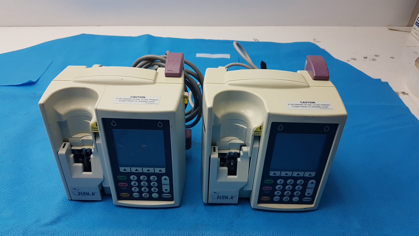 Lot of 2 Hospira Plum A+ Infusion pumps