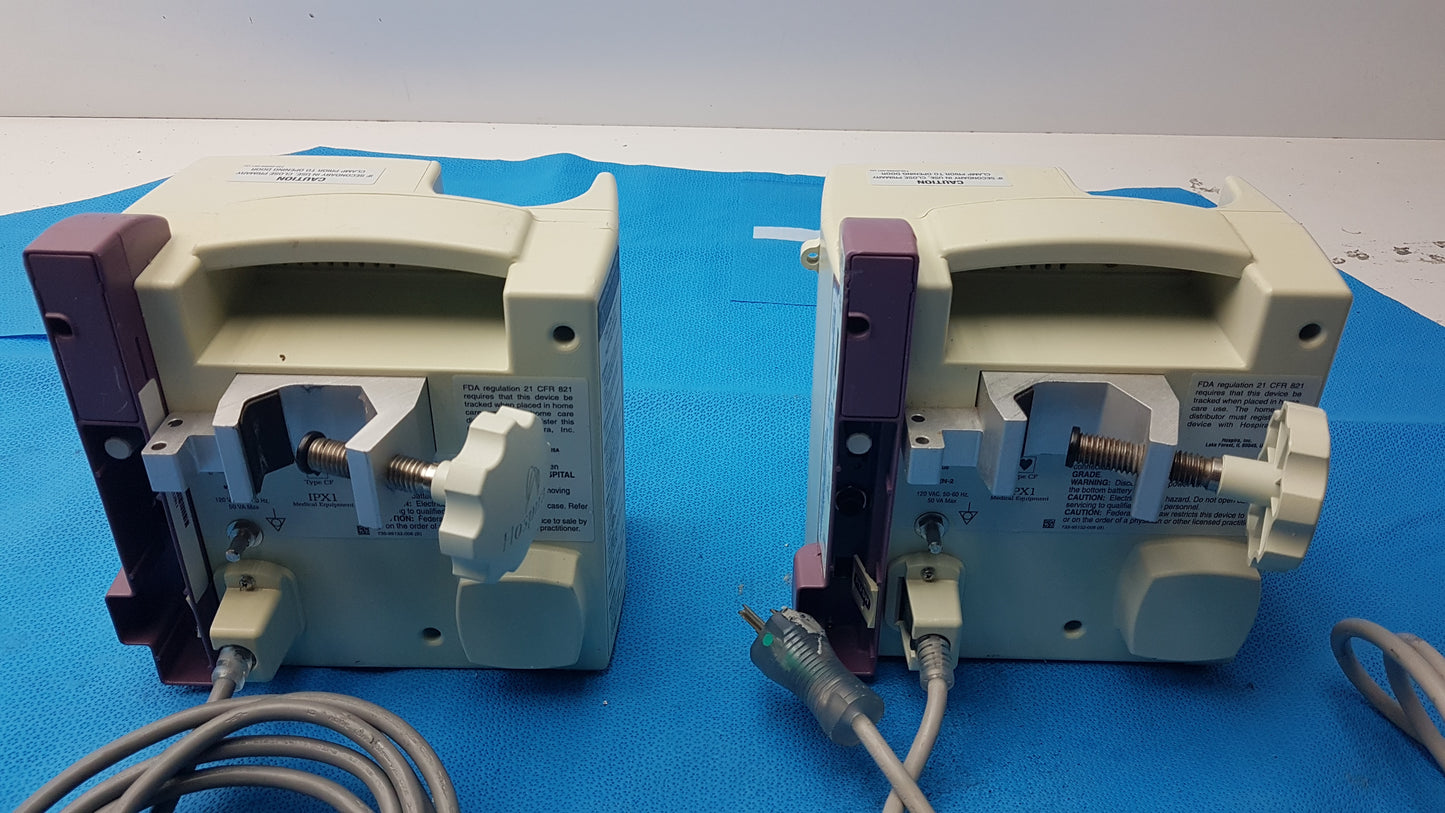 Lot of 2 Hospira Plum A+ Infusion pumps