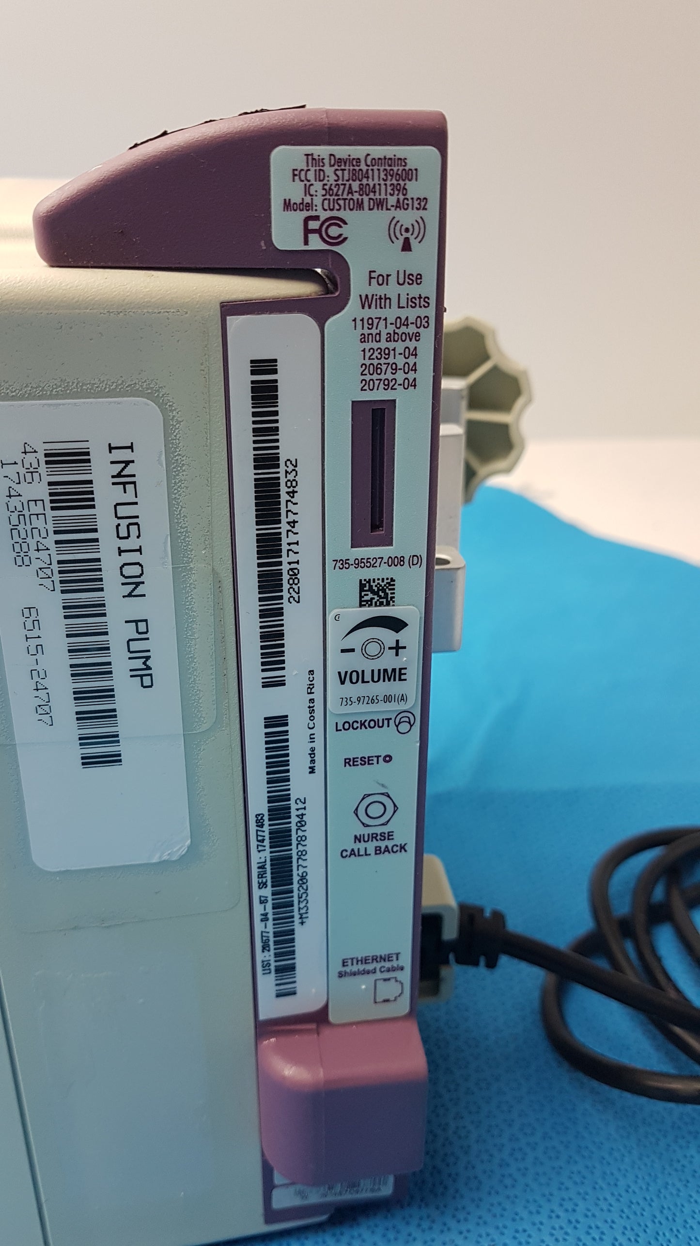 Lot of 3 Hospira DWL-AG132 Plum A+ Infusion pumps