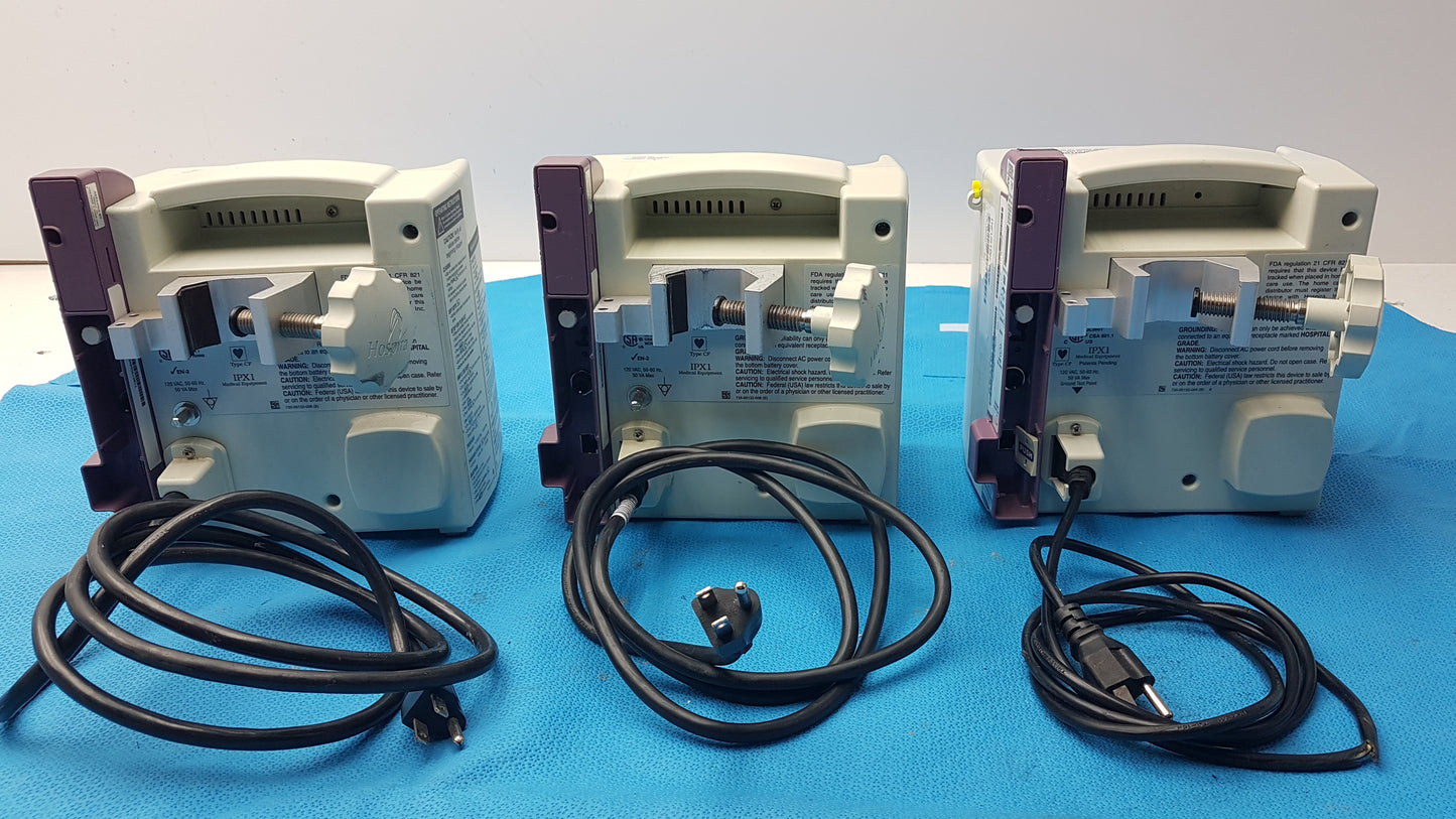 Lot of 3 Hospira DWL-AG132 Plum A+ Infusion pumps