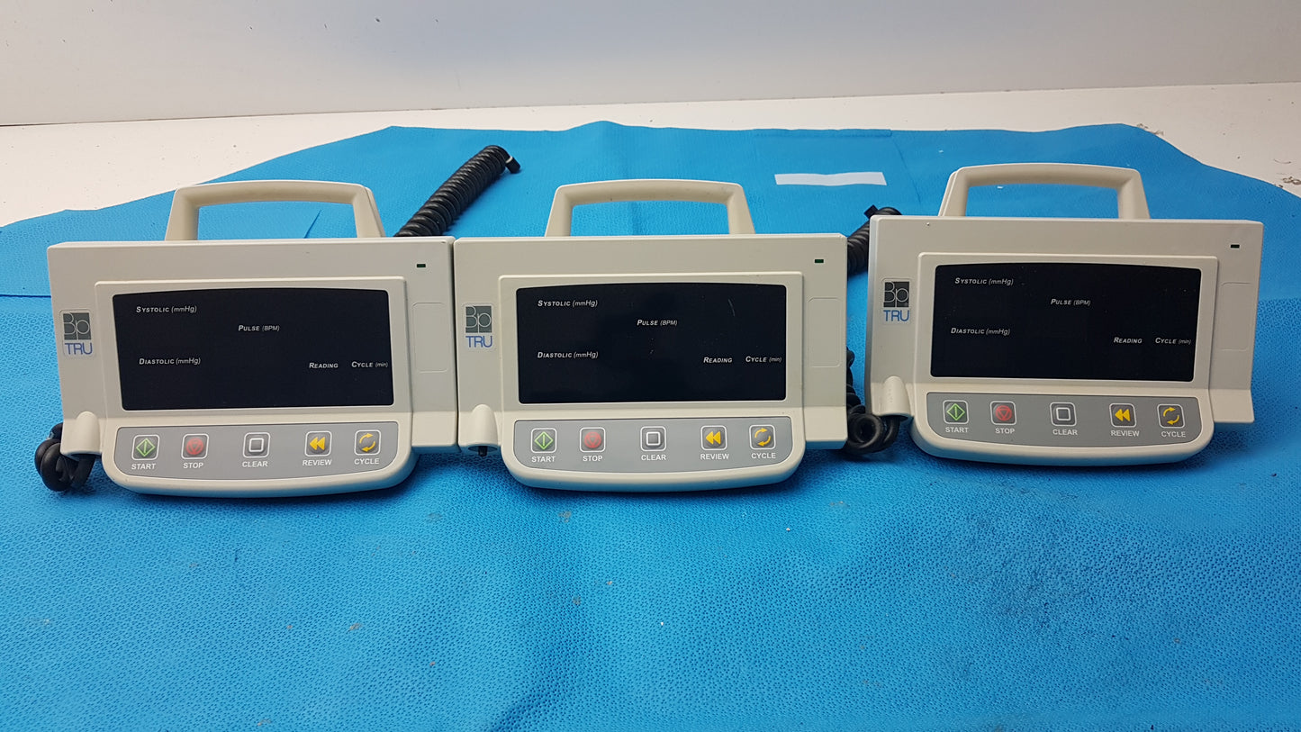 Lot of 3 BpTRU Automatic Blood Pressure Monitors