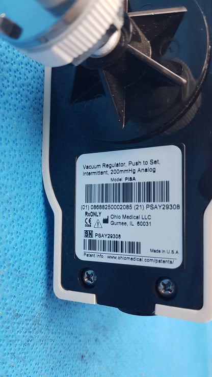 Ohio Medical PISA Intermittent Suction Unit Vacuum Regulator
