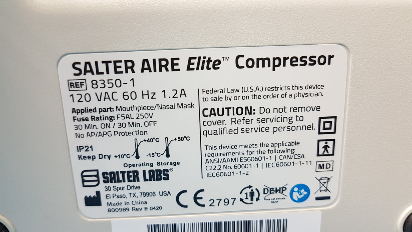 Lot of 2 Nidek Pulmo-Mist & Salter 8350-1 AIRE Elite Compressor Nebulizers