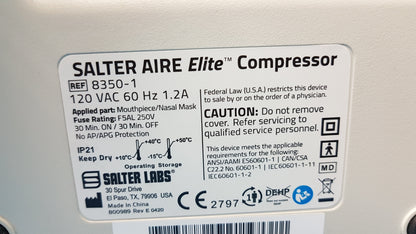 Lot of 2 Nidek Pulmo-Mist & Salter 8350-1 AIRE Elite Compressor Nebulizers