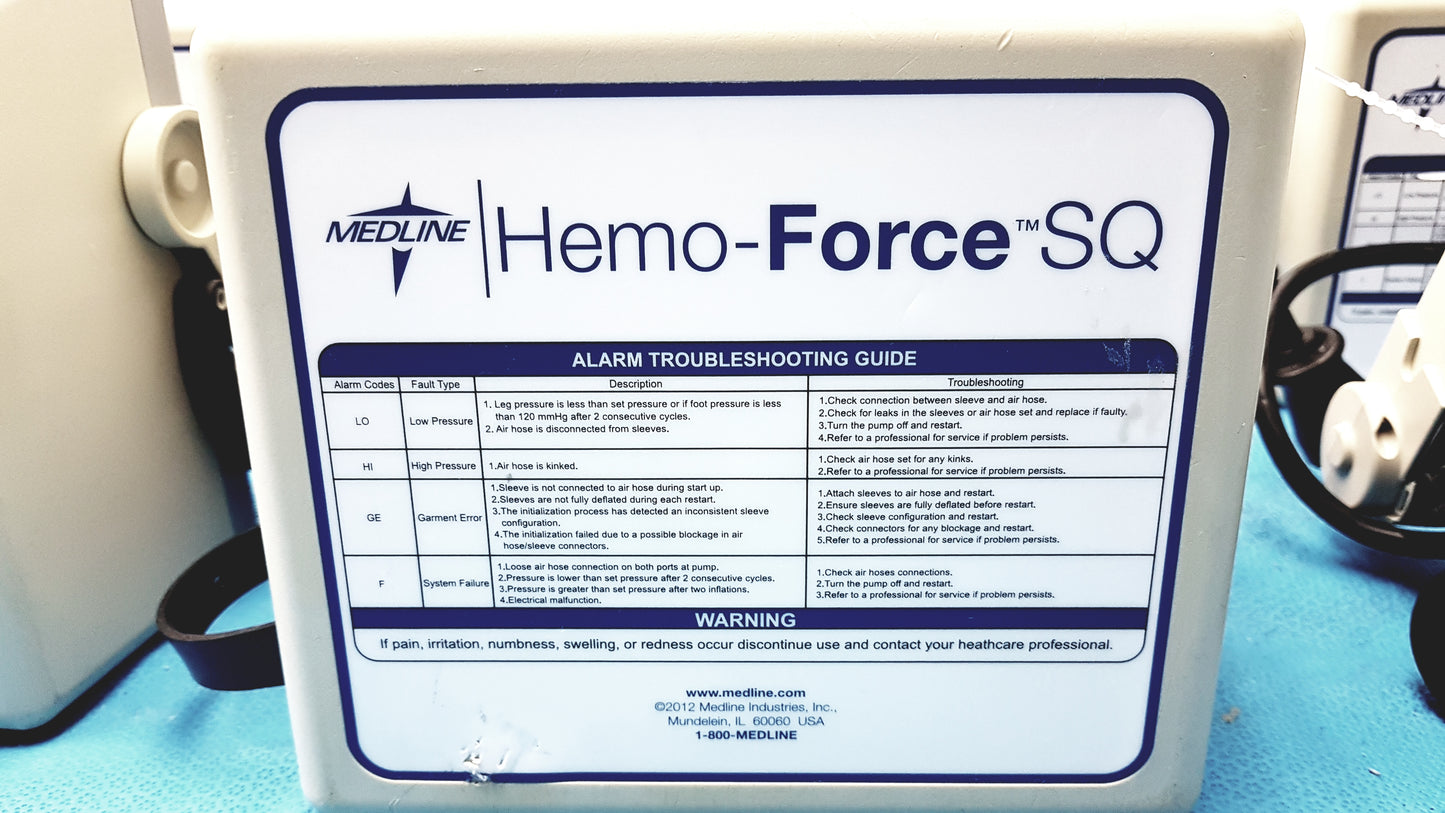 Lot of 6 Medline Hemo Force DVT Compression Pump