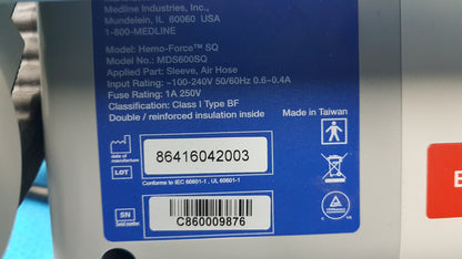 Lot of 6 Hemo Force SQ Sequential DVT Pumps Model No: MDS600SQ