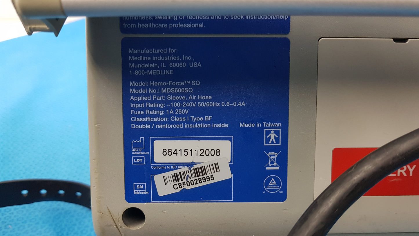 Lot of 6 Hemo Force SQ Sequential DVT Pumps Model No: MDS600SQ