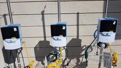 Lot of 3 Vapotherm Precision Flow Plus Hi-VNI Respiratory Units With Rolling Stands