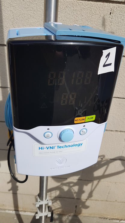 Lot of 3 Vapotherm Precision Flow Plus Hi-VNI Respiratory Units With Rolling Stands