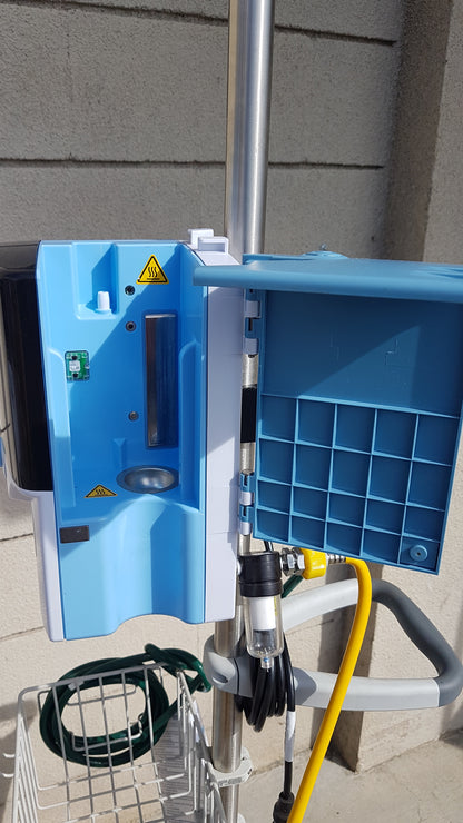 Lot of 3 Vapotherm Precision Flow Plus Hi-VNI Respiratory Units With Rolling Stands