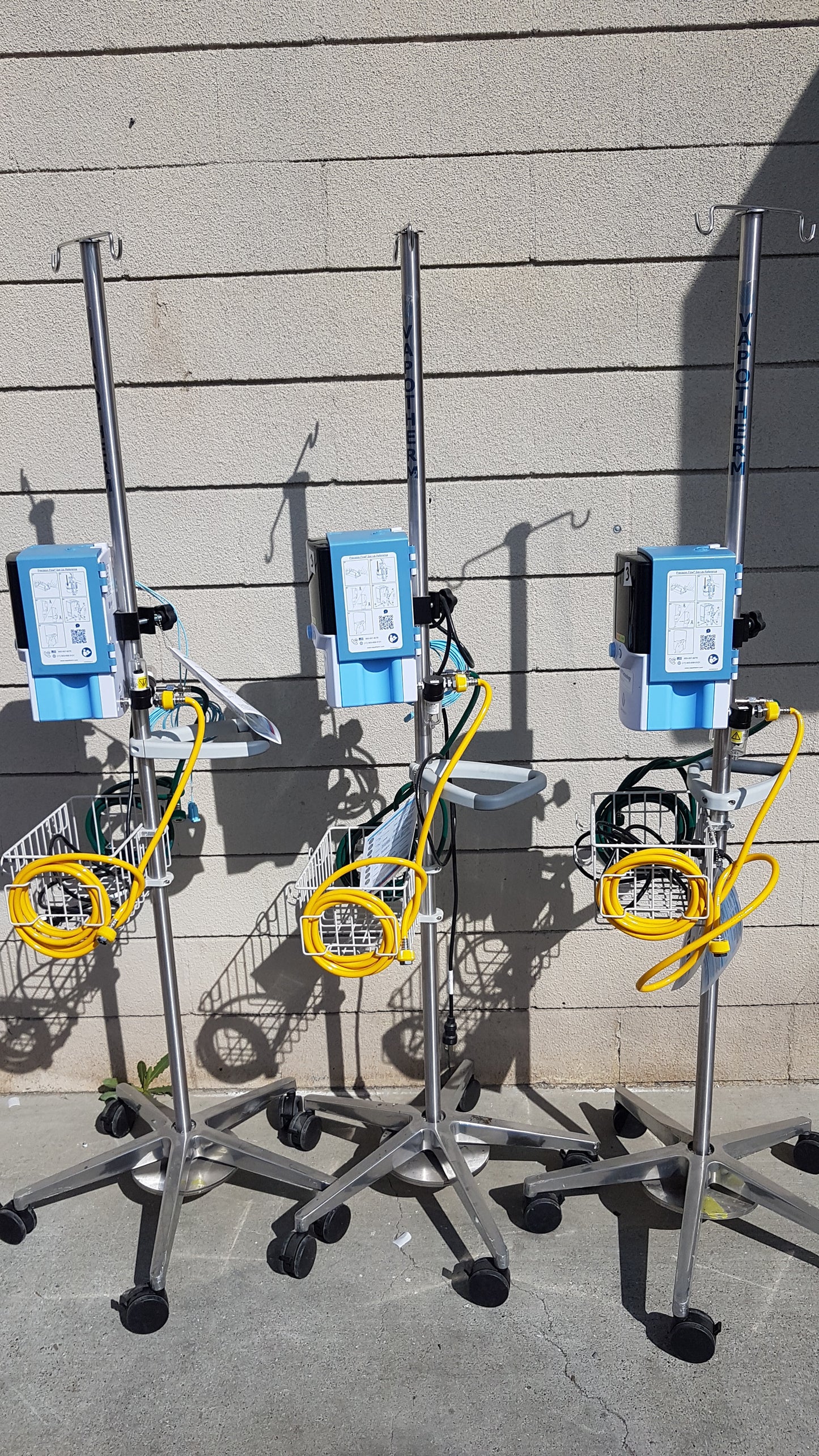 Lot of 3 - Vapotherm Hi-VNI Respiratory Therapy Units With Stands