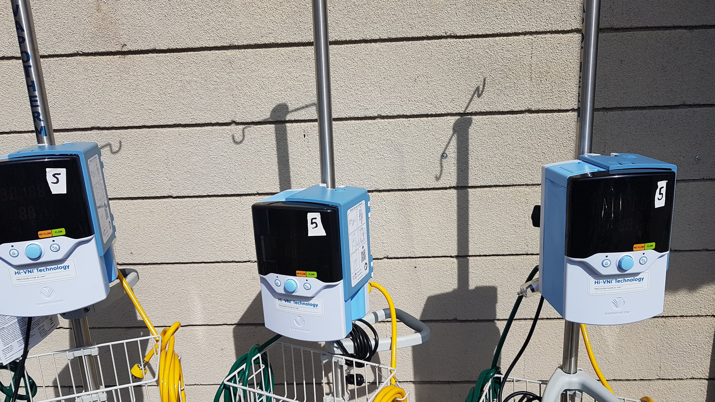 Lot of 3 - Vapotherm Hi-VNI Respiratory Therapy Units With Stands