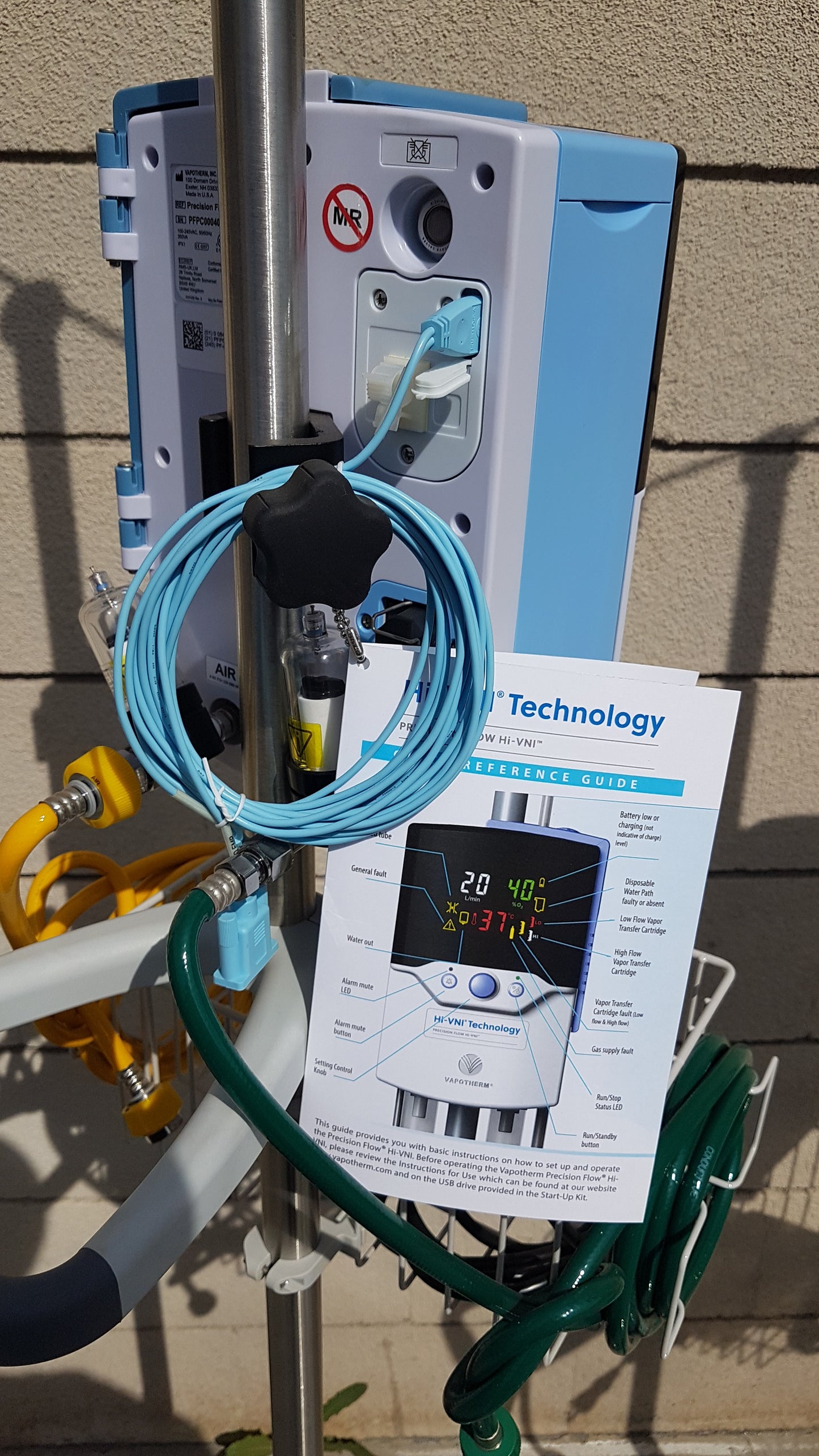 Lot of 3 - Vapotherm Hi-VNI Respiratory Therapy Units With Stands