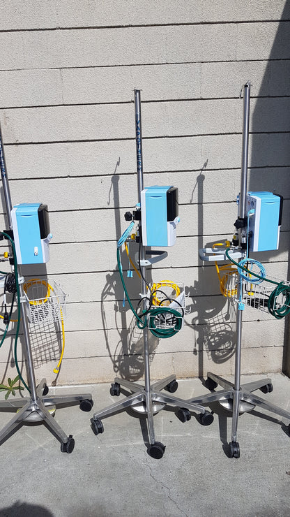 Lot of 3 Vapotherm Respiratory Therapy Units With Stands Ref Precision Flow Plus