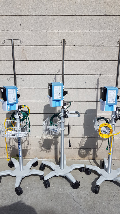 Lot of 3 Vapotherm Respiratory Therapy Units With Stands Ref Precision Flow Plus