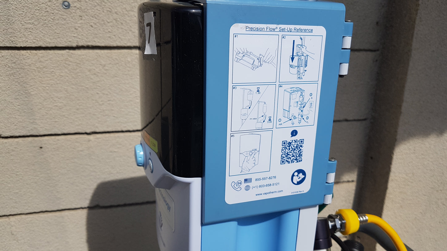 Lot of 3 Vapotherm Respiratory Therapy Units With Stands Ref Precision Flow Plus