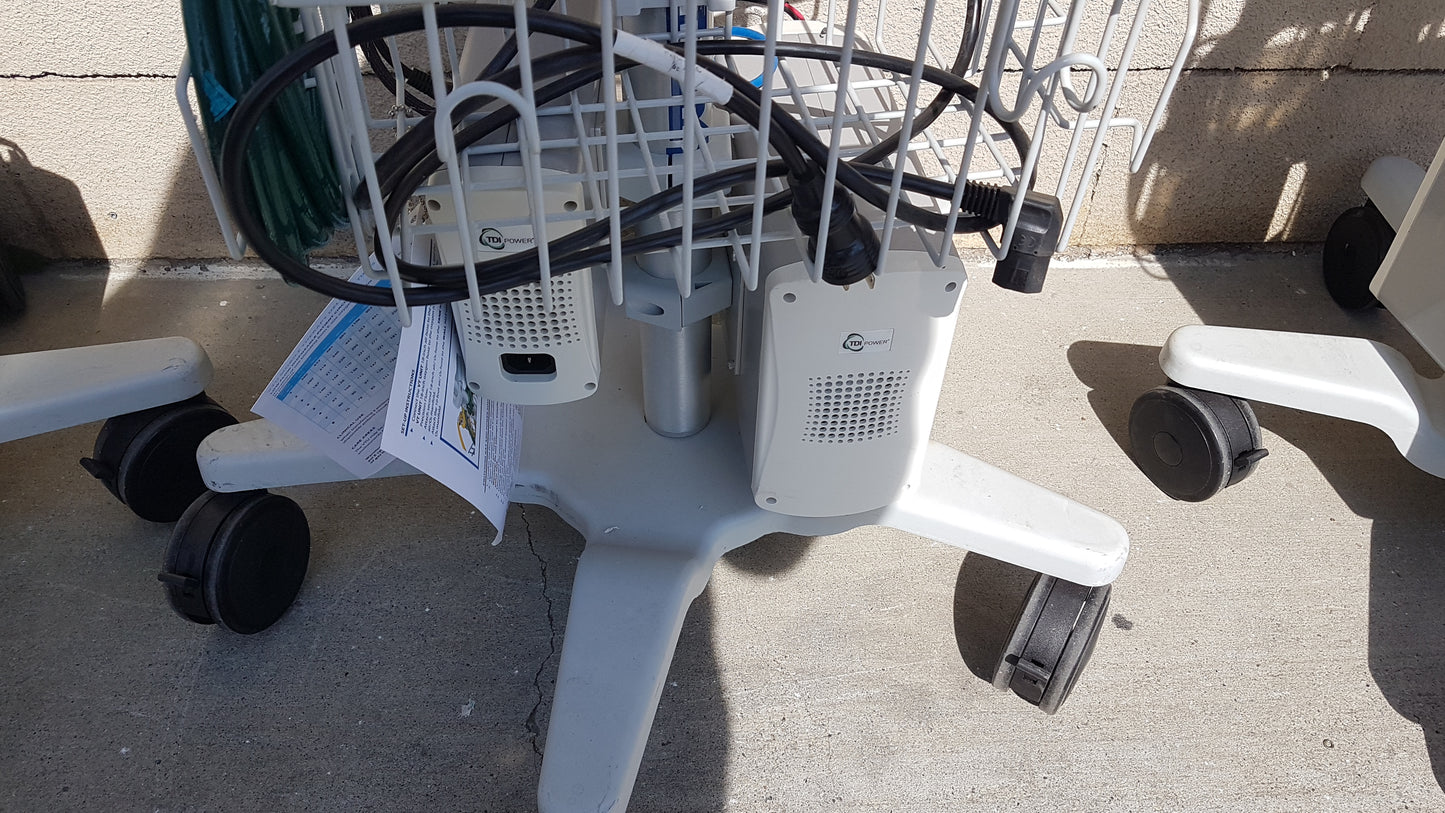 Lot of 3 Hi-VNI Technology Precision Flow Plus Respiratory Therapy Units With Stands