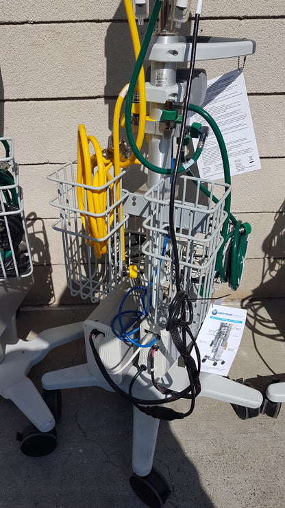 Lot of 3 Hi-VNI Technology Precision Flow Plus Respiratory Therapy Units With Stands