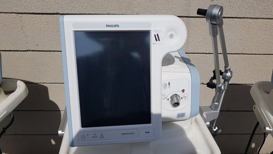 Lot of 3 Philips Respironics V60 Ventilators With Rolling Stands