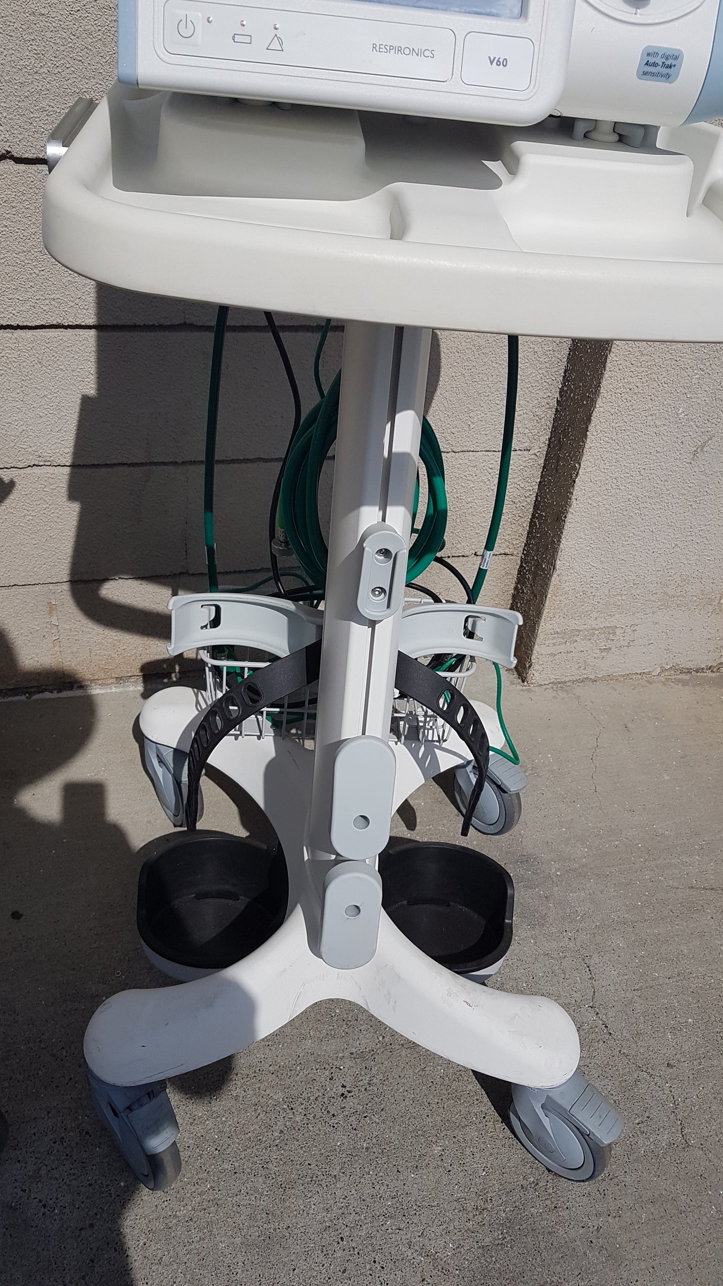 Lot of 3 Philips Respironics V60 Ventilators With Rolling Stands