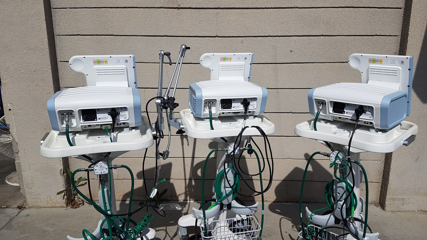 Lot of 3 Philips Respironics V60 Ventilators With Rolling Stands