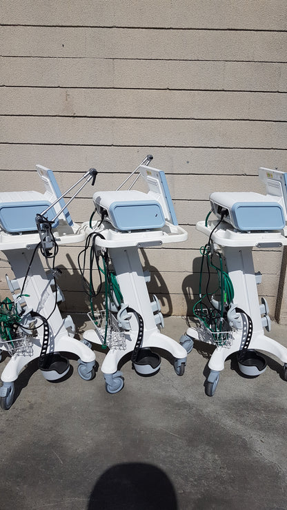Lot of 3 Philips Respironics V60 Ventilators With Rolling Stands