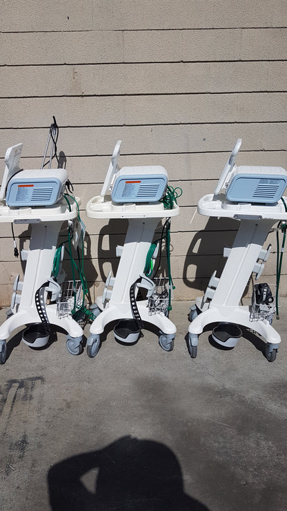 Lot of 3 Philips Respironics V60 Ventilators With Rolling Stands