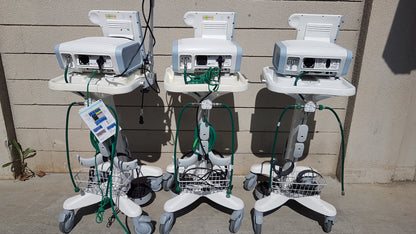 Lot of 3 Philips Respironics V60 Ventilators With Rolling Stands
