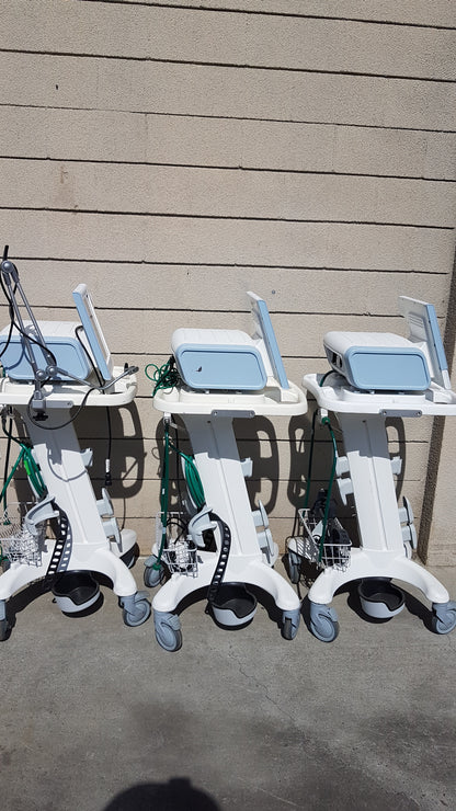 Lot of 3 Philips Respironics V60 Ventilators With Rolling Stands
