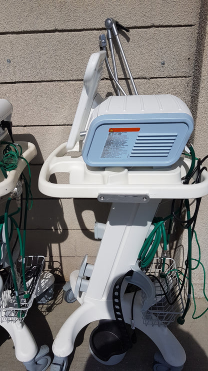 Lot of 3 Philips Respironics V60 Hospital BiPAP Ventilators With Rolling Stands
