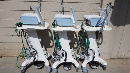 Lot of 3 Philips Respironics V60 Hospital BiPAP Ventilators With Rolling Stands