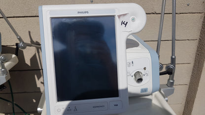 Lot of 2 Philips V60 Hospital BiPAP Ventilators With Rolling Stands