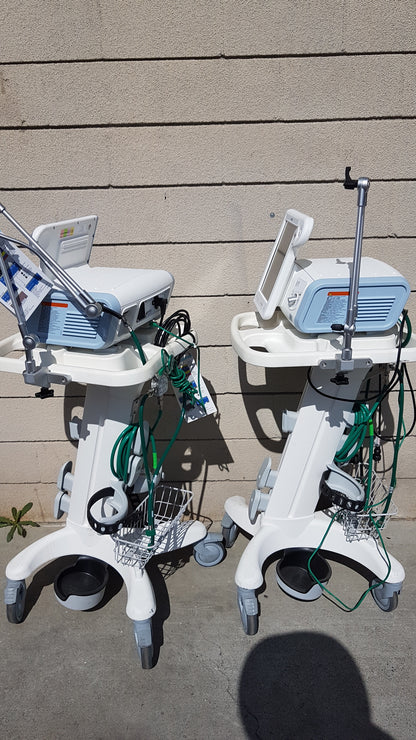Lot of 2 Philips V60 Hospital BiPAP Ventilators With Rolling Stands