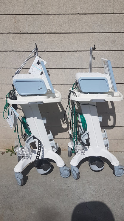 Lot of 2 Philips V60 Hospital BiPAP Ventilators With Rolling Stands