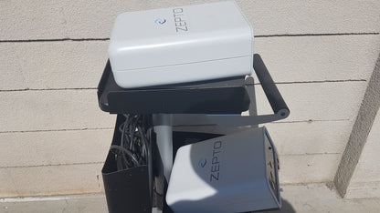 Lot of 2 Zepto Precision Pulse Capsulotomy Power Consoles With Rolling Cart