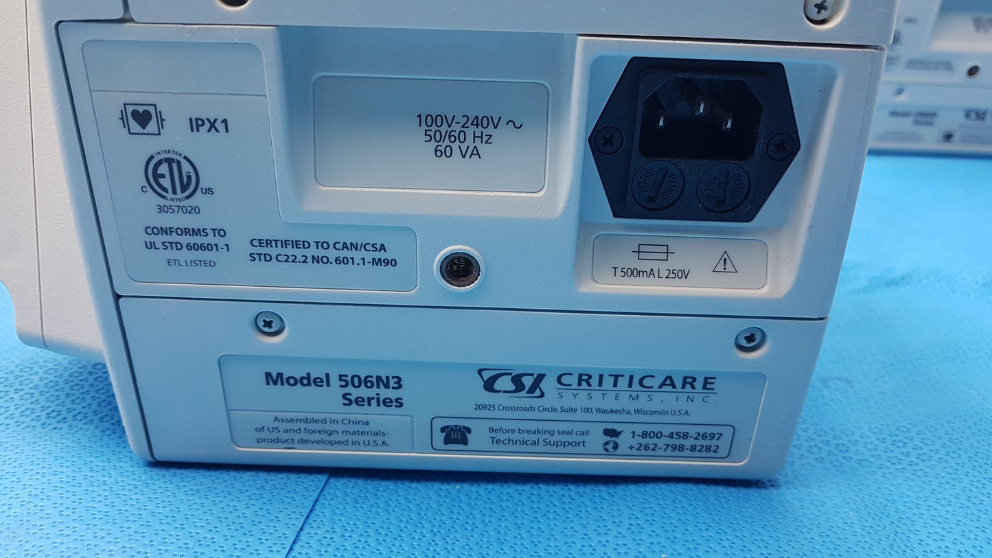 Lot of 6 CSI Criticare 506NT3 Series Patient Monitors