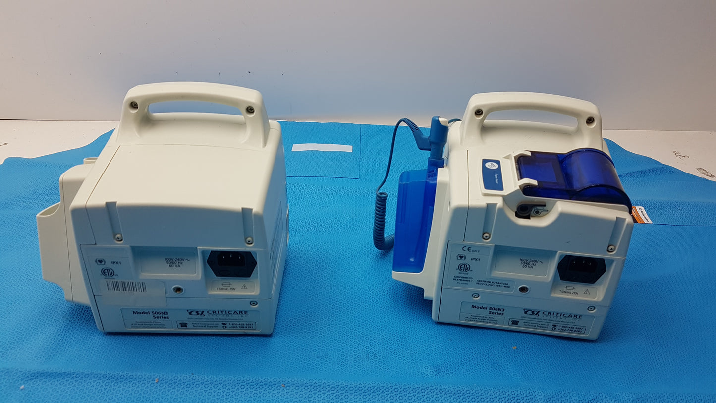 Lot of 2 CSI Criticare 506NT3 Series Patient Monitors