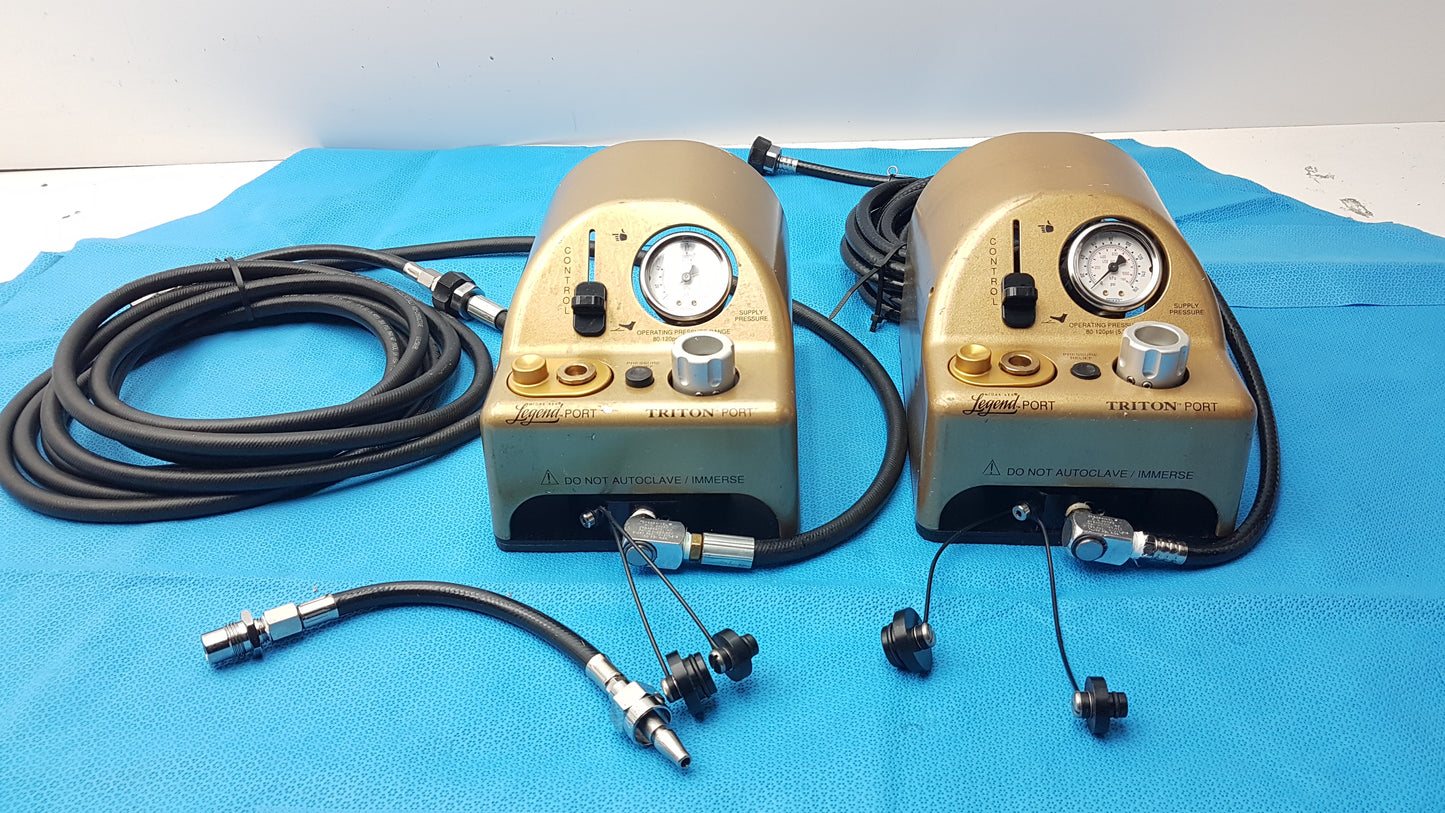 Lot of 2 Medtronic Midas Rex Legend Gold Pneumatic Drill Foot Control Unit