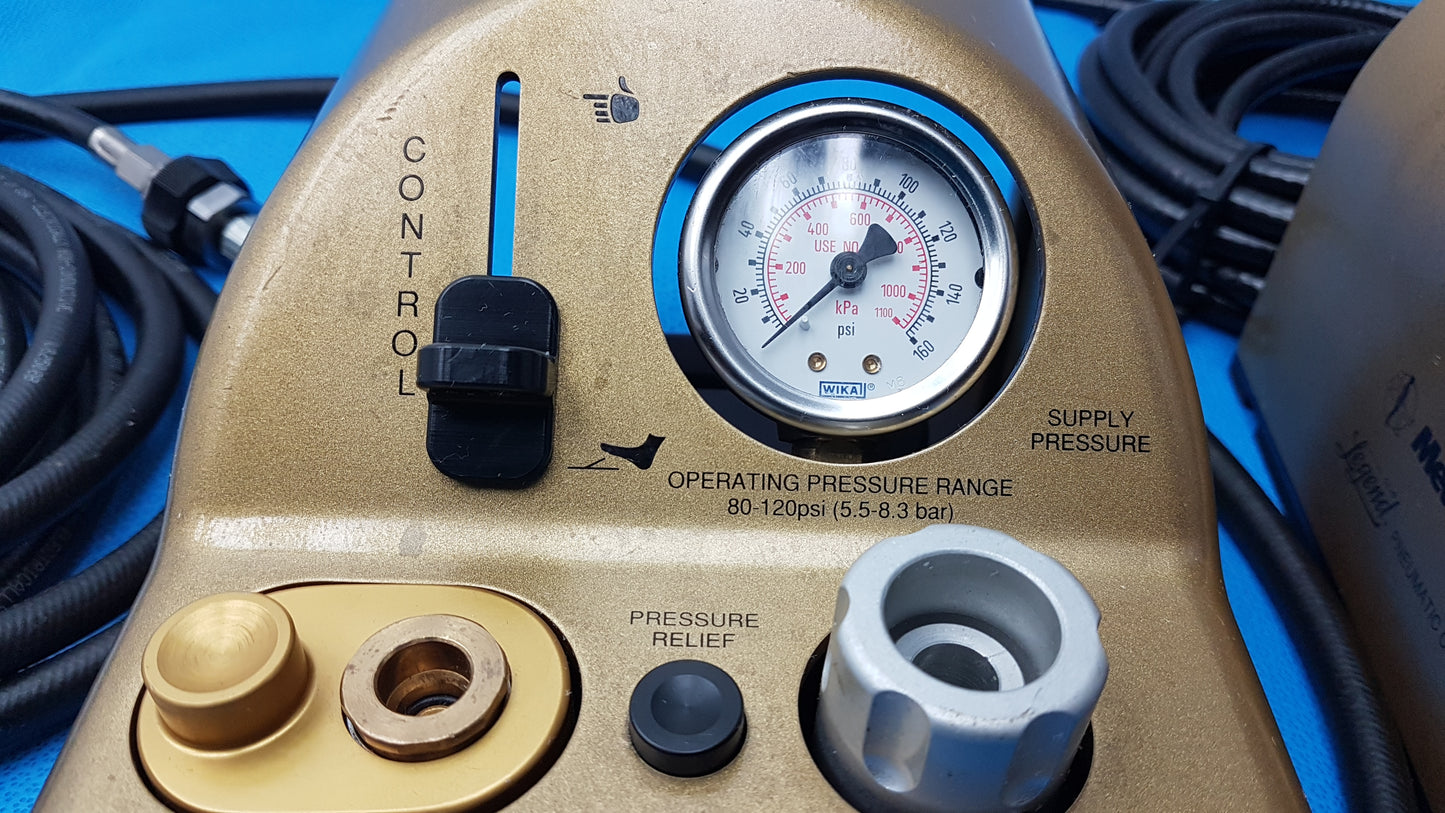Lot of 2 Medtronic Midas Rex Legend Gold Pneumatic Drill Foot Control Unit