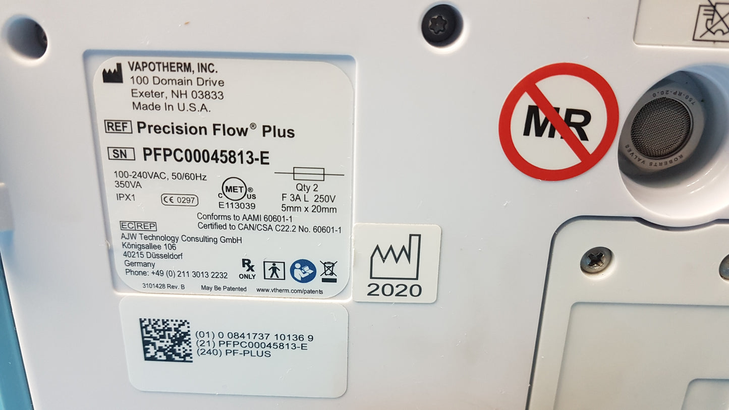 Lot of 2 Vapotherm Precision Flow Plus Hi-VNI Respiratory Therapy Units