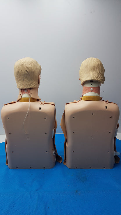 Lot of 2 Adult CPR Training Manikin Full Torso QCPR Electronic Dummy
