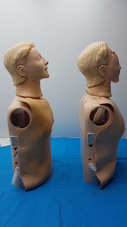Lot of 2 Adult CPR Training Manikin Full Torso QCPR Electronic Dummy