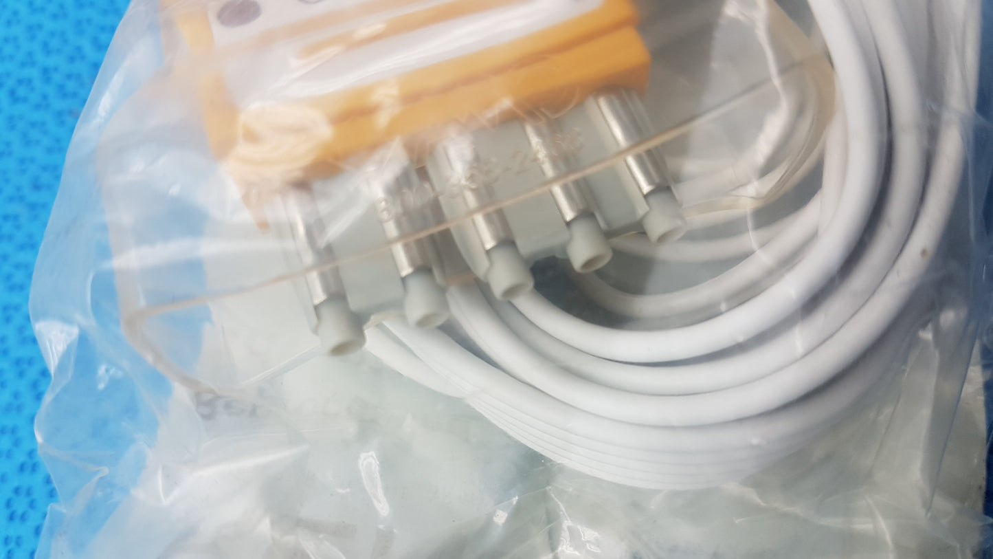Lot of 10 Renu Medical AMC 5 Lead DIN to Pinch Telemetry Leadset Ref RM-LW-329DS50/5AT