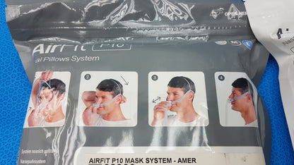 Lot of 5 ResMed AirFit P10 Nasal Pillow CPAP Masks Ref 62900