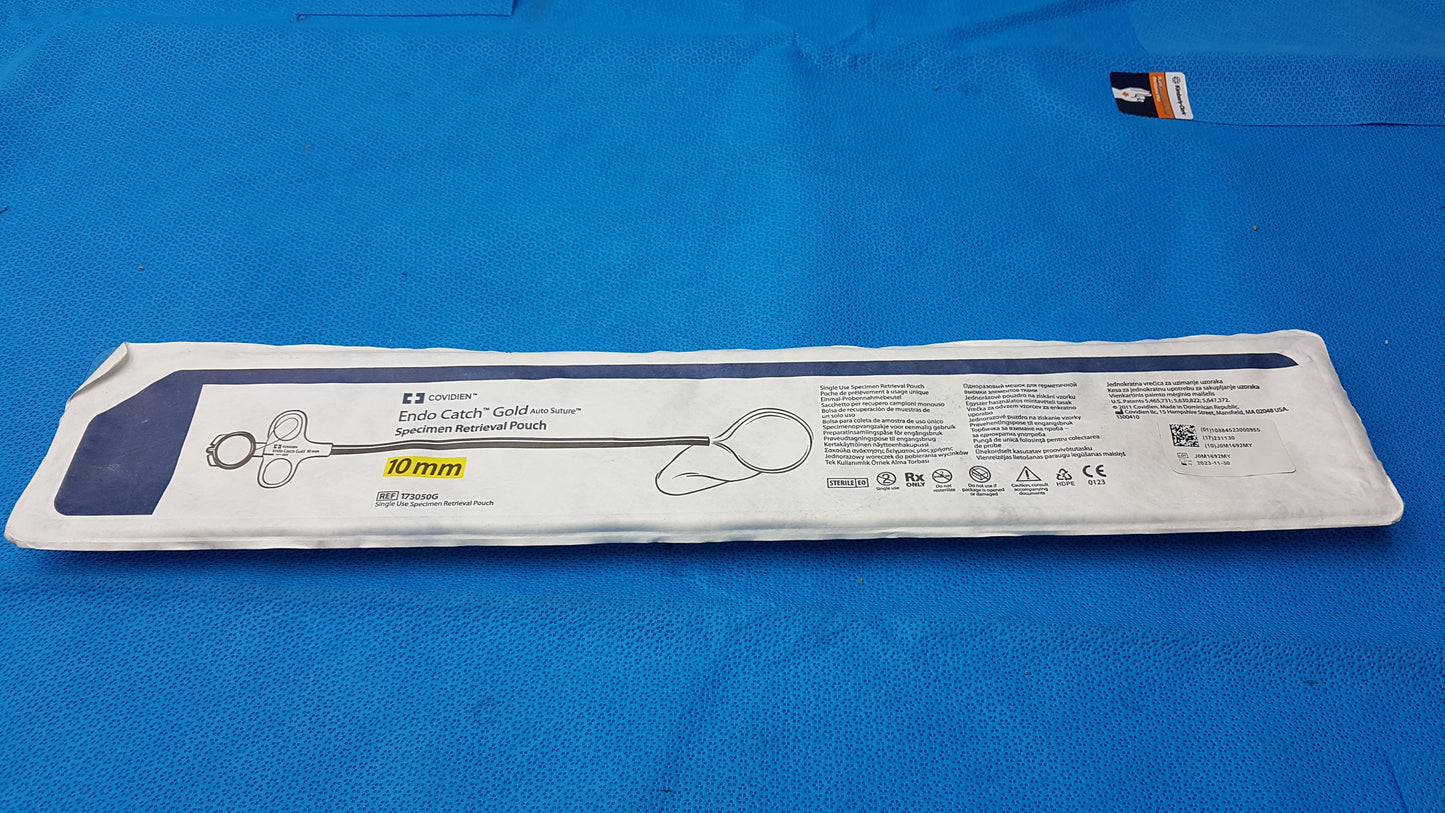 Covidien Endo Catch Gold Auto Suture 10mm Specimen Retrieval Pouch Ref 173050G